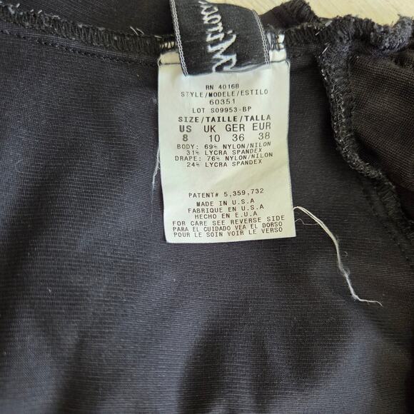 Miraclesuit Black and Teal One-Piece Swimsuit Women's size 8 - Picture 4 of 4